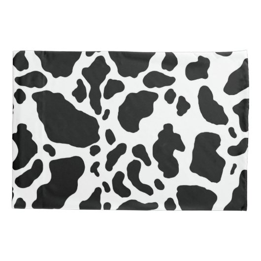 Zwart-wit koeienprint kussensloop (Achterkant)