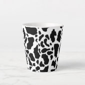 Zwart-wit koeienprint latte mok (Voorkant)