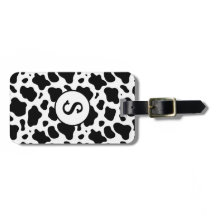 Zwart Wit Koeienprint Monogram 