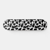 Zwart-wit koeienprint persoonlijk skateboard (Horizontaal)