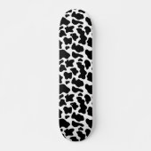 Zwart-wit koeienprint persoonlijk skateboard (Voorkant)