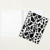 Zwart-wit koeienprint planner (Display)