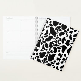 Zwart-wit koeienprint planner