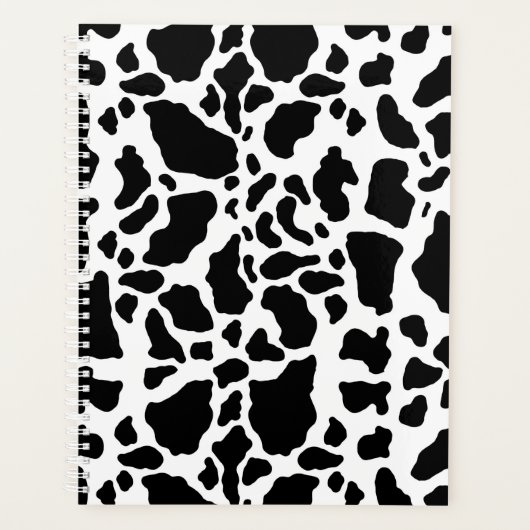 Zwart-wit koeienprint planner (Voorkant)