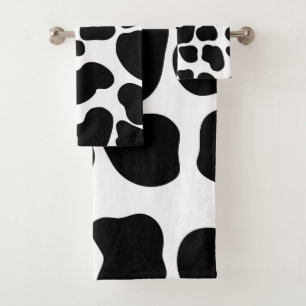 Zwart & Wit Koeienprint Rustieke Boerderij Bad Handdoek
