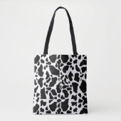 Zwart-wit koeienprint tote bag (Voorkant)