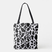 Zwart-wit koeienprint tote bag (Achterkant)
