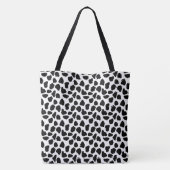 Zwart-wit koeienprint tote bag (Achterkant)