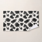 Zwart-wit koeienprintpatroon bad handdoek (Handdoek)