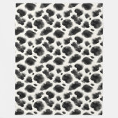 Zwart-wit koeienprintpatroon fleece deken (Voorkant)