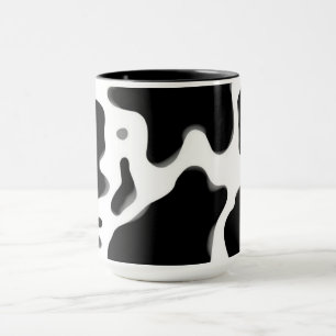 Zwart-wit koeienprintpatroon Trendy dier Mok
