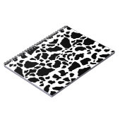 Zwart-wit koeienvlekken dierprintpatroon notitieboek (Linkerzijde)