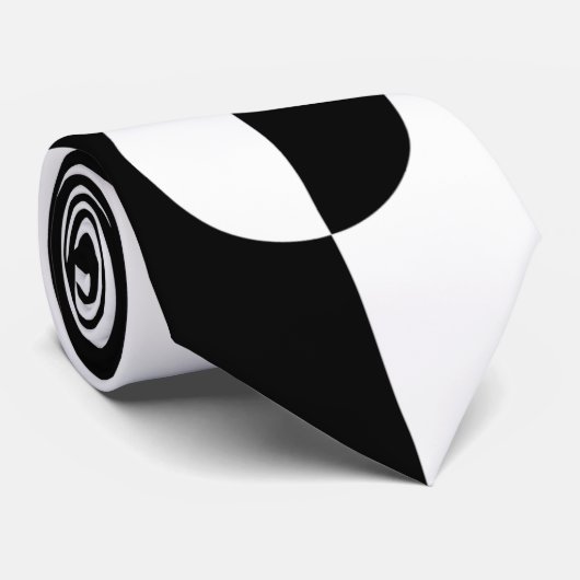 Zwart-wit koekje stropdas (Opgerold)