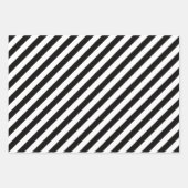 Zwart-wit koel gestreept inpakpapier vel (Voorkant)