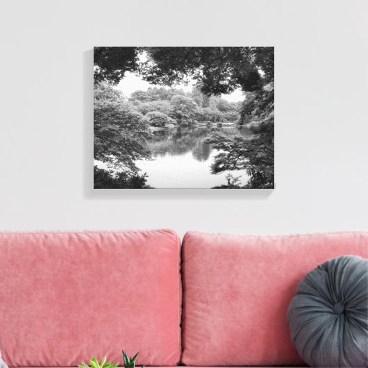 Zwart-wit, koel, unieke natuur en meer canvas afdruk (Insitu (Woonkamer))