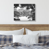 Zwart-wit, koel, unieke natuur en meer canvas afdruk (Insitu (Slaapkamer))