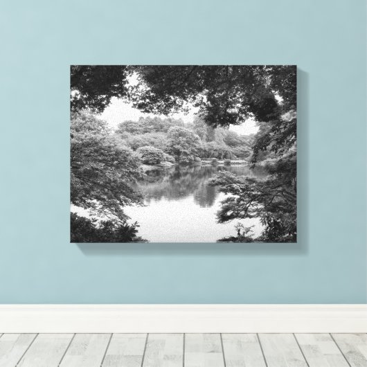 Zwart-wit, koel, unieke natuur en meer canvas afdruk (Insitu (Houten vloer))