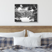 Zwart-wit, koel, unieke natuur en meer canvas afdruk (Insitu (Slaapkamer))