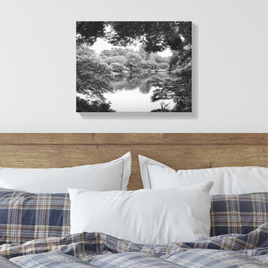 Zwart-wit, koel, unieke natuur en meer canvas afdruk (Insitu (Slaapkamer))