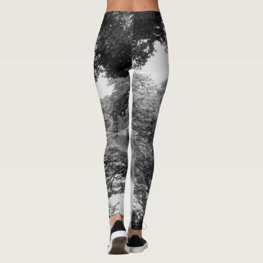 Zwart-wit, koel, unieke natuur en meer leggings (Achterkant)