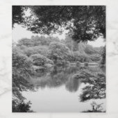 Zwart-wit, koel, unieke natuur en meer wijn etiket (Enkel label)