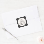 Zwart-wit koffie comfortzone sticker (Envelop)