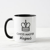 Zwart-wit koffiemok cadeau voor schaker mok (Links)