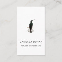 Zwart-wit kolibrie Visitekaartje