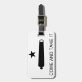 Zwart-wit "Kom en neem het mee"-Bagagelabel Bagagelabel (Voorkant verticaal)