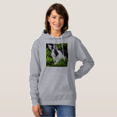 Zwart-Wit Konijn Hoodie (Voorkant volledig)