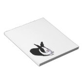 Zwart-wit konijn notitieblok (Schuin)