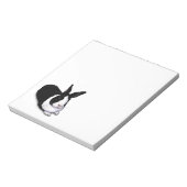 Zwart-wit konijn notitieblok (Linkerzijde)