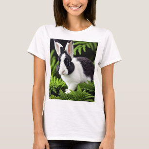 Zwart-Wit Konijn T-shirt