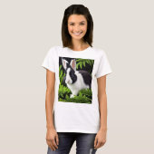 Zwart-Wit Konijn T-shirt (Voorkant volledig)