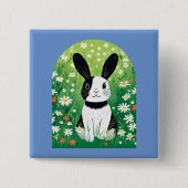 Zwart-wit konijntje Button (Voorkant)