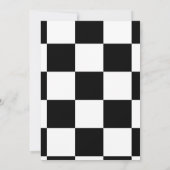 Zwart & Wit Koning Queen Schaak Huwelijk Kaart (Achterkant)