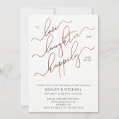 Zwart wit koper script repetitie diner uitnodigen kaart (Voorkant)