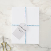 Zwart wit koppel naam adres stad staat eenvoudig  cadeaulabel (Met Touw)