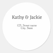 Zwart wit koppel naam adres stad staat eenvoudig 