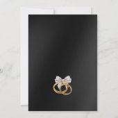 Zwart-wit koppel ring save the date (Achterkant)