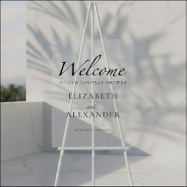 Zwart-wit koppels Douche Acryl Welkomstbord Bord