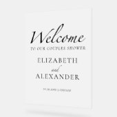 Zwart-wit koppels Douche Acryl Welkomstbord Bord (Hoek)