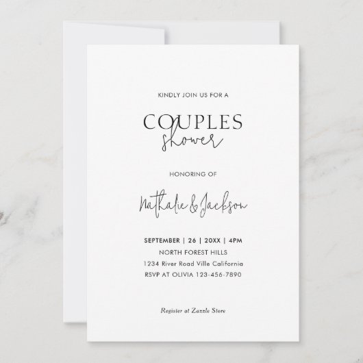 Zwart-wit koppels Vrijgezellenfeest Kaart (Voorkant)