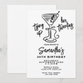 Zwart-wit koppelt haar twintiger 30e verjaardag kaart (Voorkant / Achterkant)