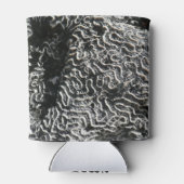 Zwart-wit koraal I Abstracte Natuur Foto Blikjeskoeler (Achterkant)