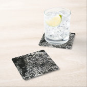 Zwart-wit koraal I Abstracte Natuur Foto Kartonnen Onderzetters (Insitu)