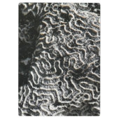 Zwart-wit koraal I Abstracte Natuur Foto Klembord (Achterkant)