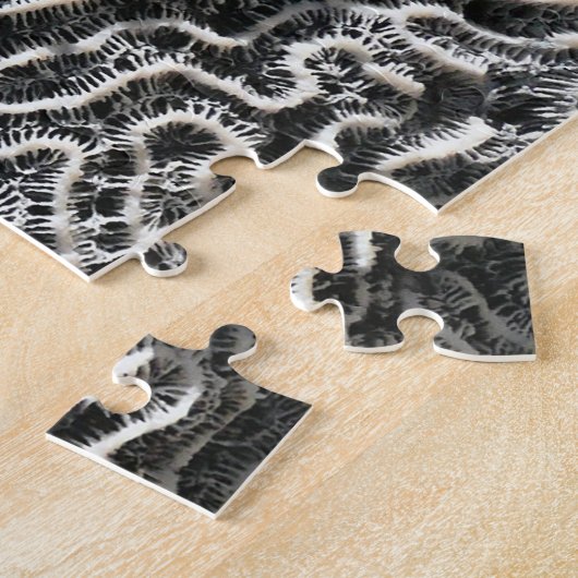 Zwart-wit koraal I Abstracte Natuur Foto Legpuzzel (Zijkant)