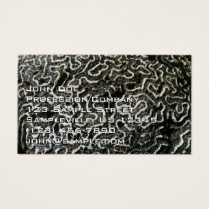 Zwart-wit koraal II Abstracte natuurfoto Visitekaartje