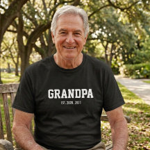 Zwart Wit Kordate Opa Opgericht T-Shirt